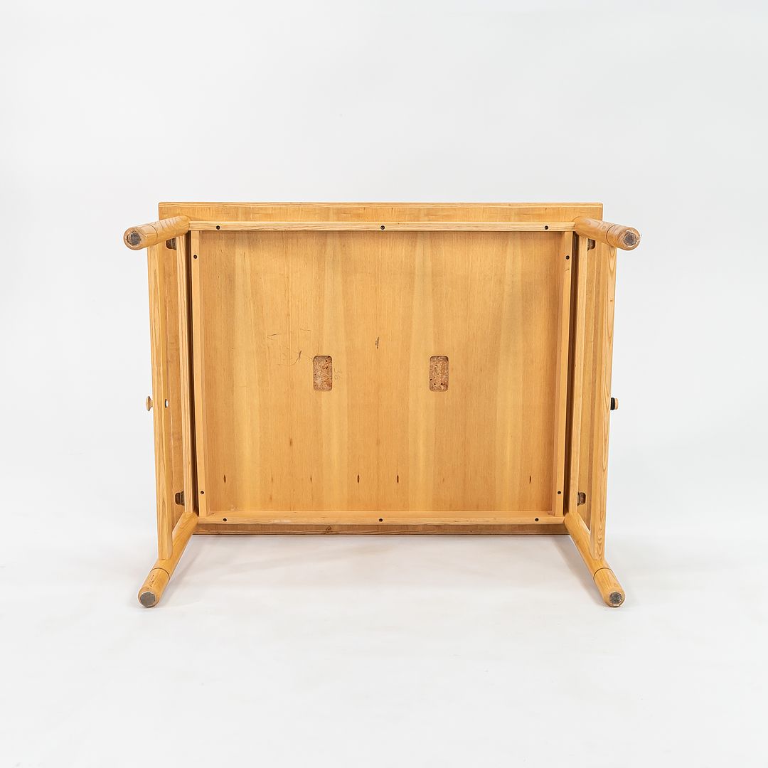 1980s Danish Modern Oak Desk / Dining Table 40 x 50 x 28.5 inches