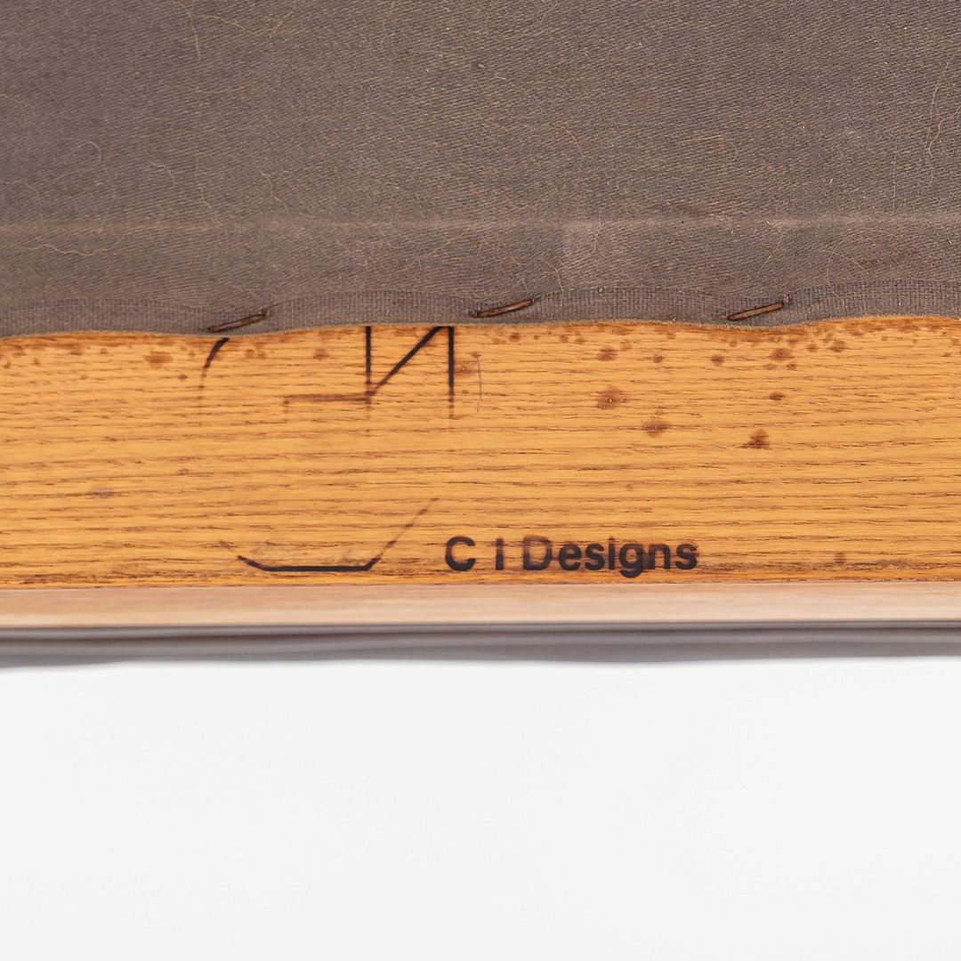 1975 Three Seat Sofa by Warren Platner for CI Designs in Oak and Brown Leather