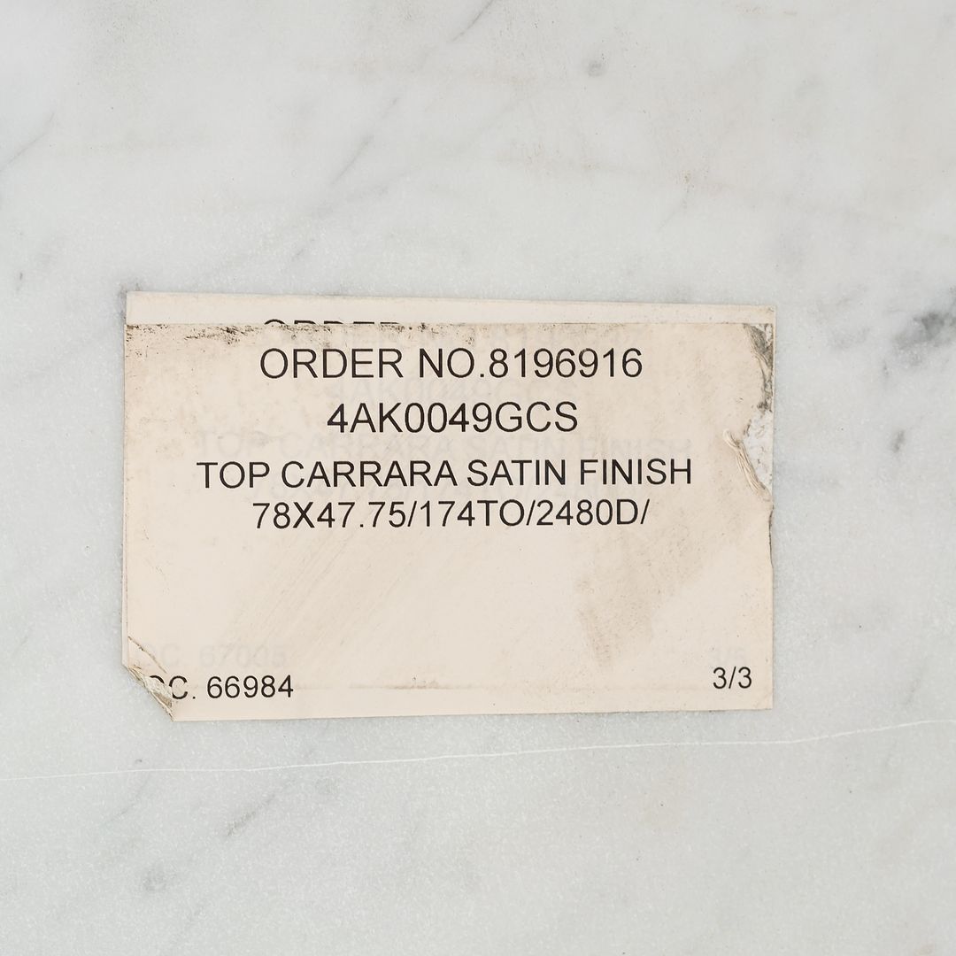 2019 2480T X-Base Dining Table by Florence Knoll for Knoll Carrara Marble, Steel, Substrate