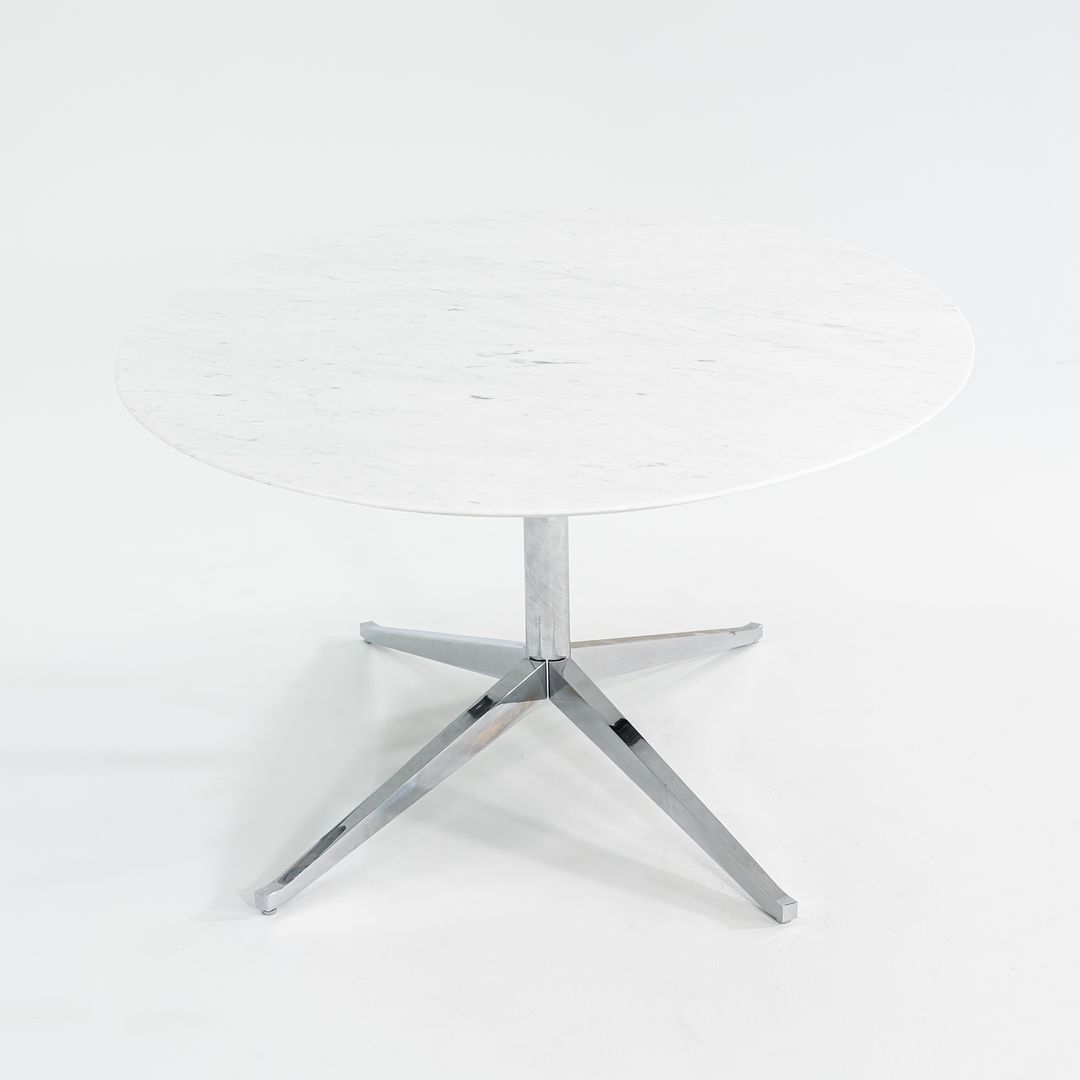 2019 2480T X-Base Dining Table by Florence Knoll for Knoll Carrara Marble, Steel, Substrate