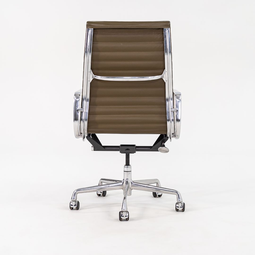 2005 Aluminum Group Executive Desk Chair by Charles and Ray Eames for Herman Miller in Dark Green Leather 2x Available