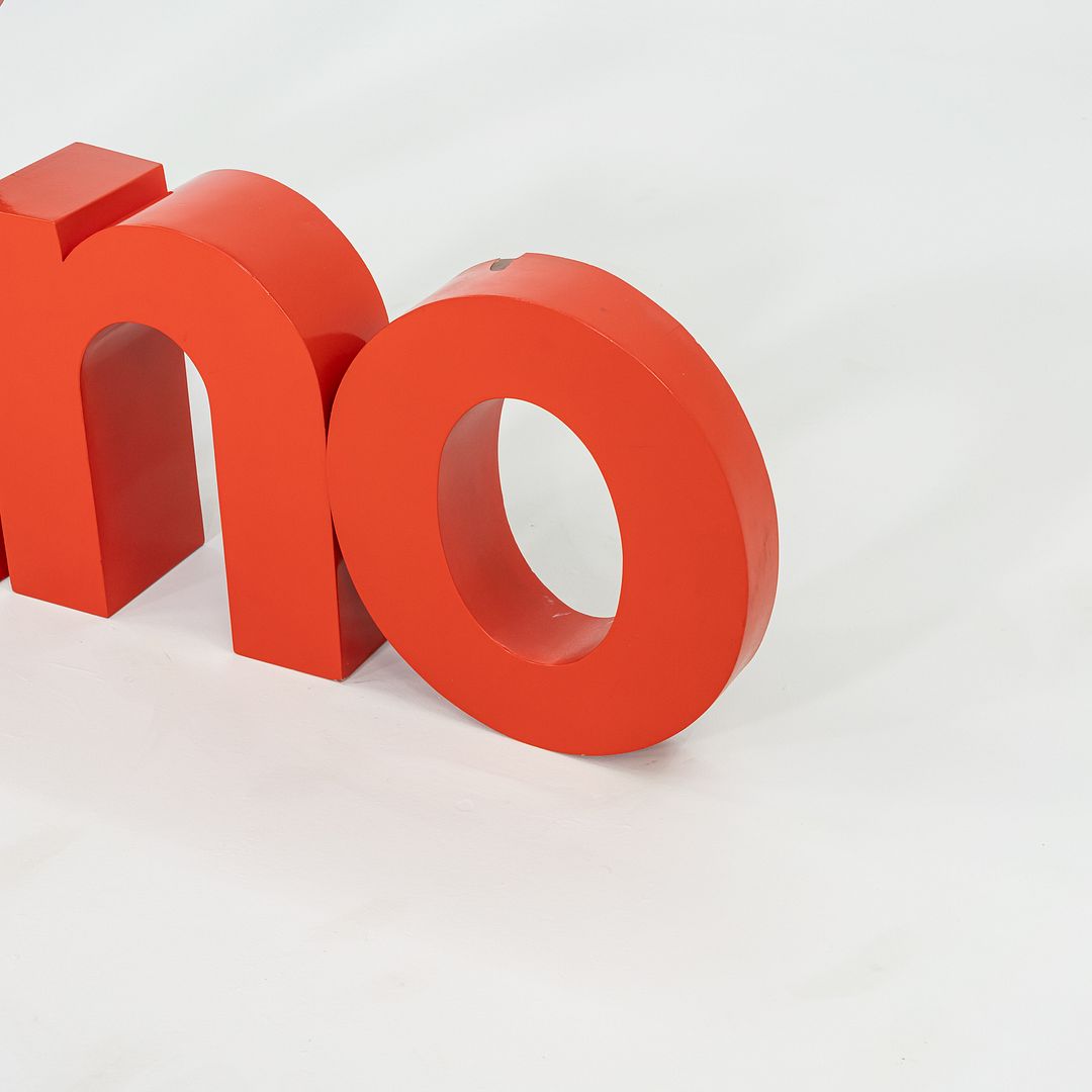 Large Vintage Knoll Logo Wall Hanging Crafted on Wood Substrate with Laminate