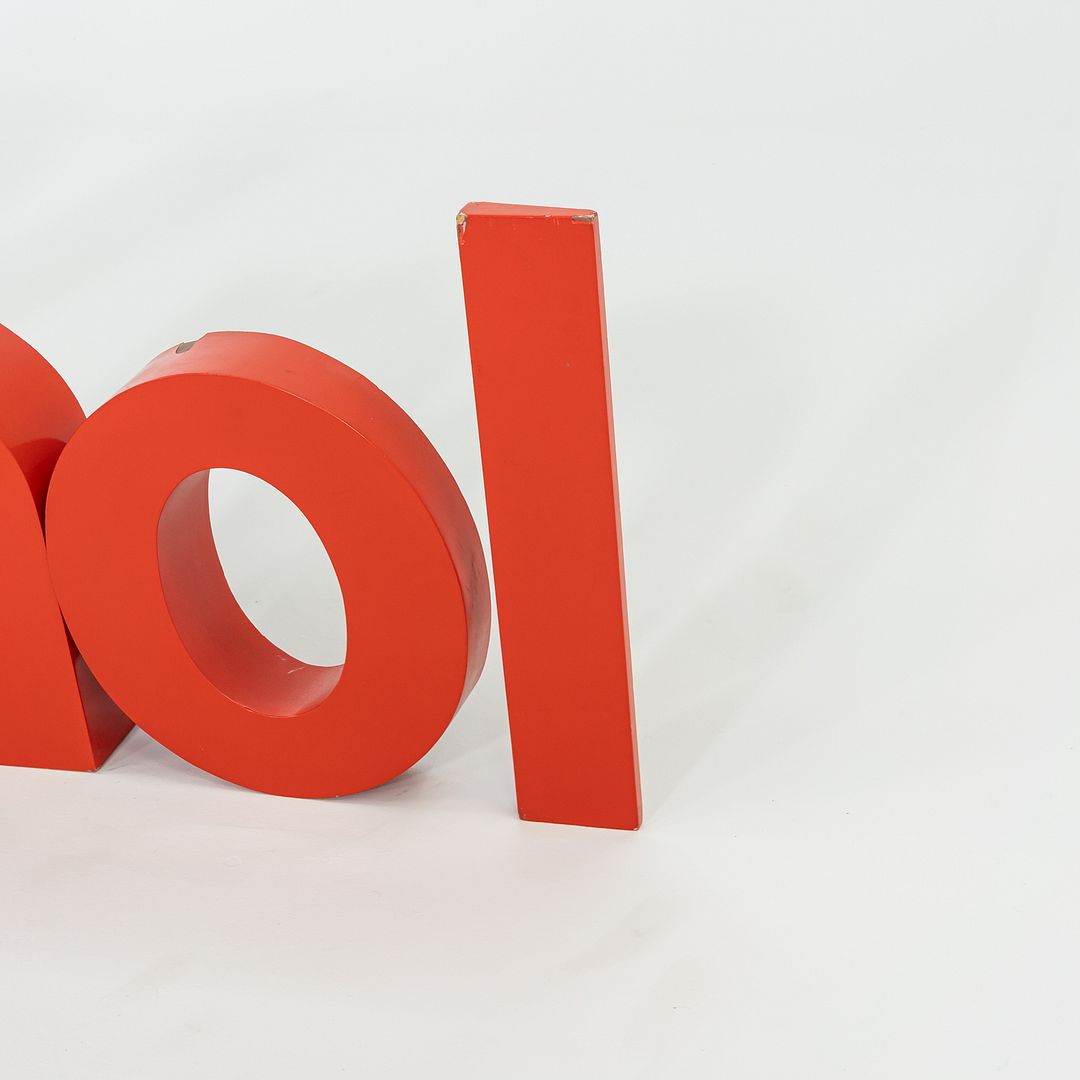 Large Vintage Knoll Logo Wall Hanging Crafted on Wood Substrate with Laminate