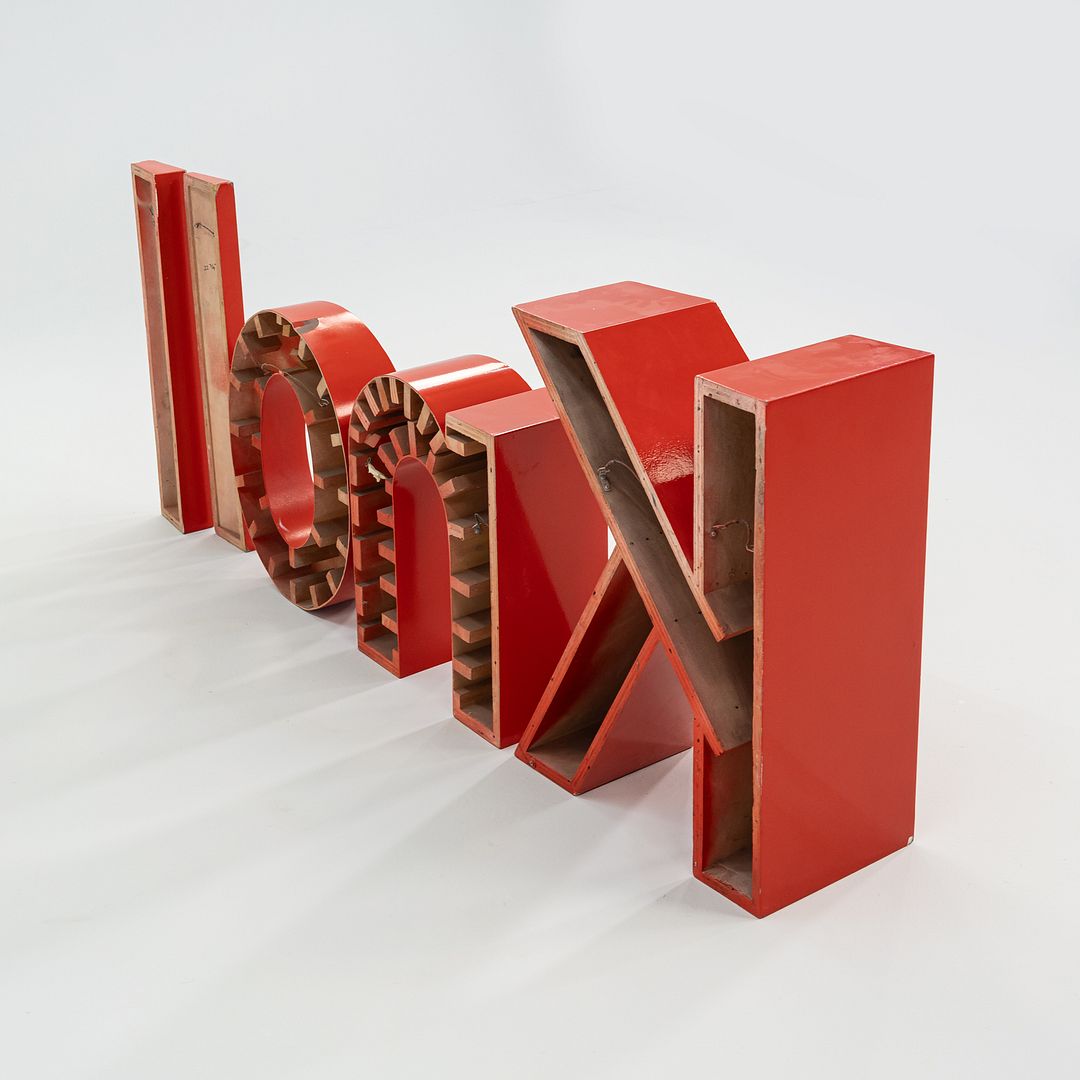 Large Vintage Knoll Logo Wall Hanging Crafted on Wood Substrate with Laminate