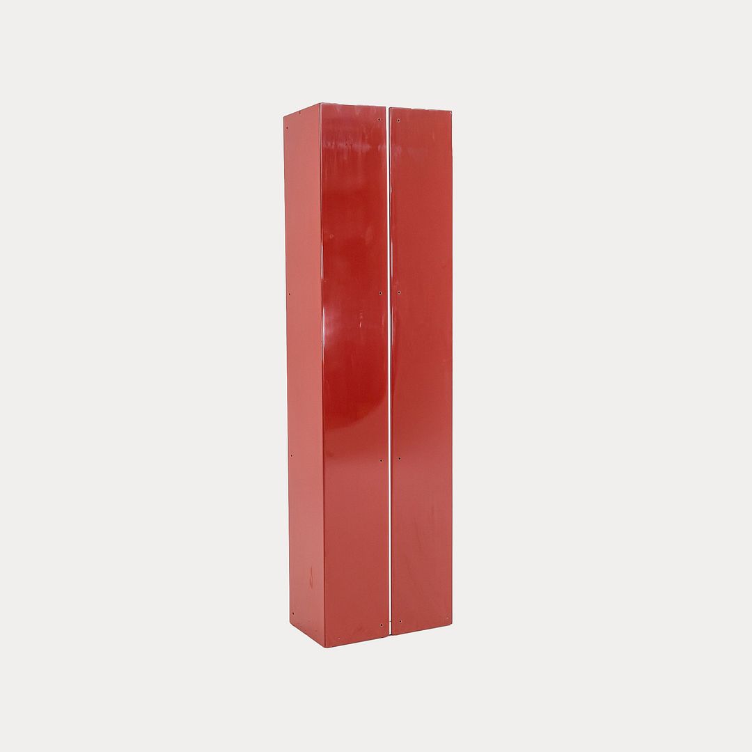 1970s Olinto Cabinet with Glass Doors by Kazuhide Takahama for B&B Italia in Red Lacquer 2x Available