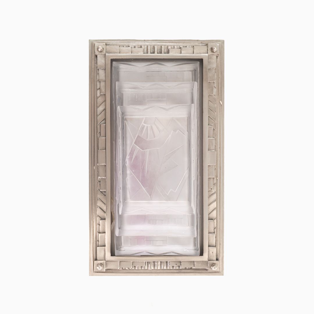 1930s Art Deco Sconce Lamp by David Gueron Degue (attributed) 4x Available