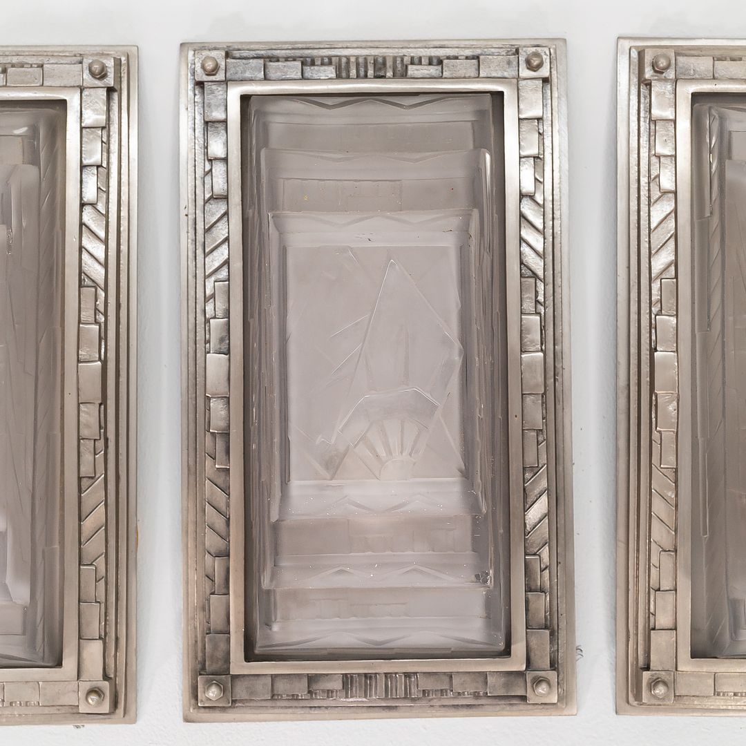 1930s Art Deco Sconce Lamp by David Gueron Degue (attributed) 4x Available