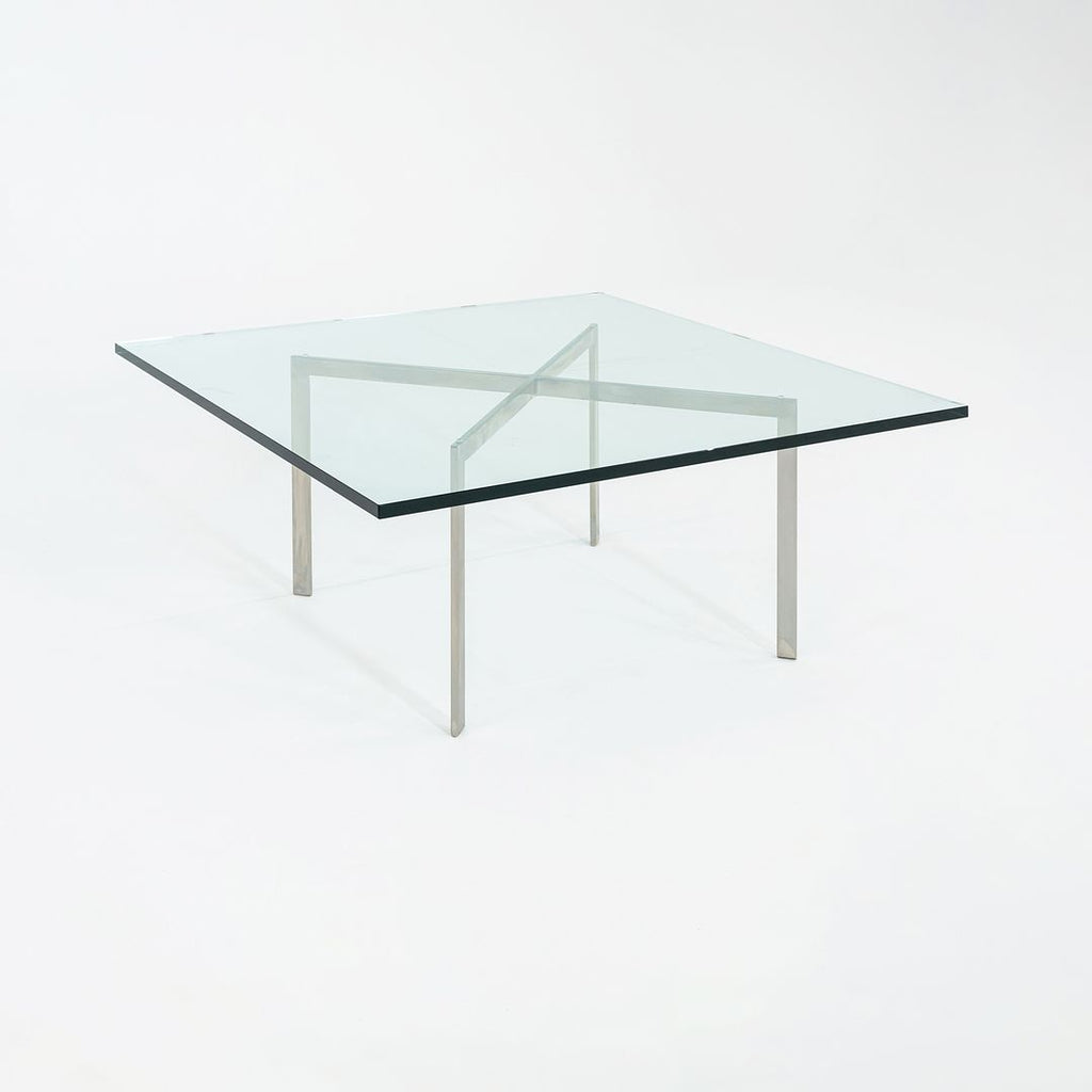 1960s Barcelona Coffee Table by Mies van der Rohe for Knoll & Treitel Gratz in Stainless and Glass 3x Available