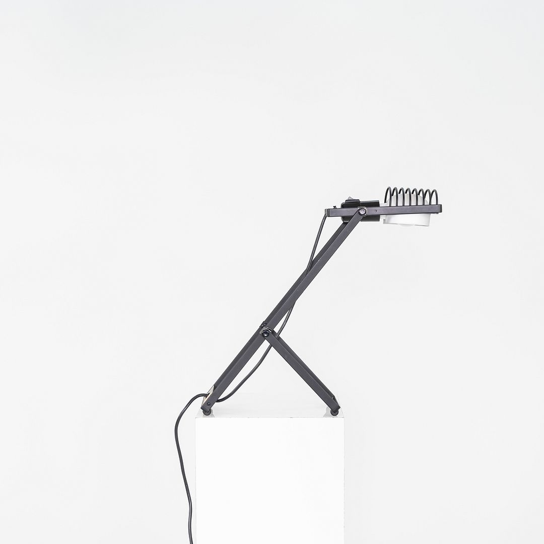 1980s Ernesto Gismondi for Artemide Sintesi Table / Desk Lamp in Black Metal