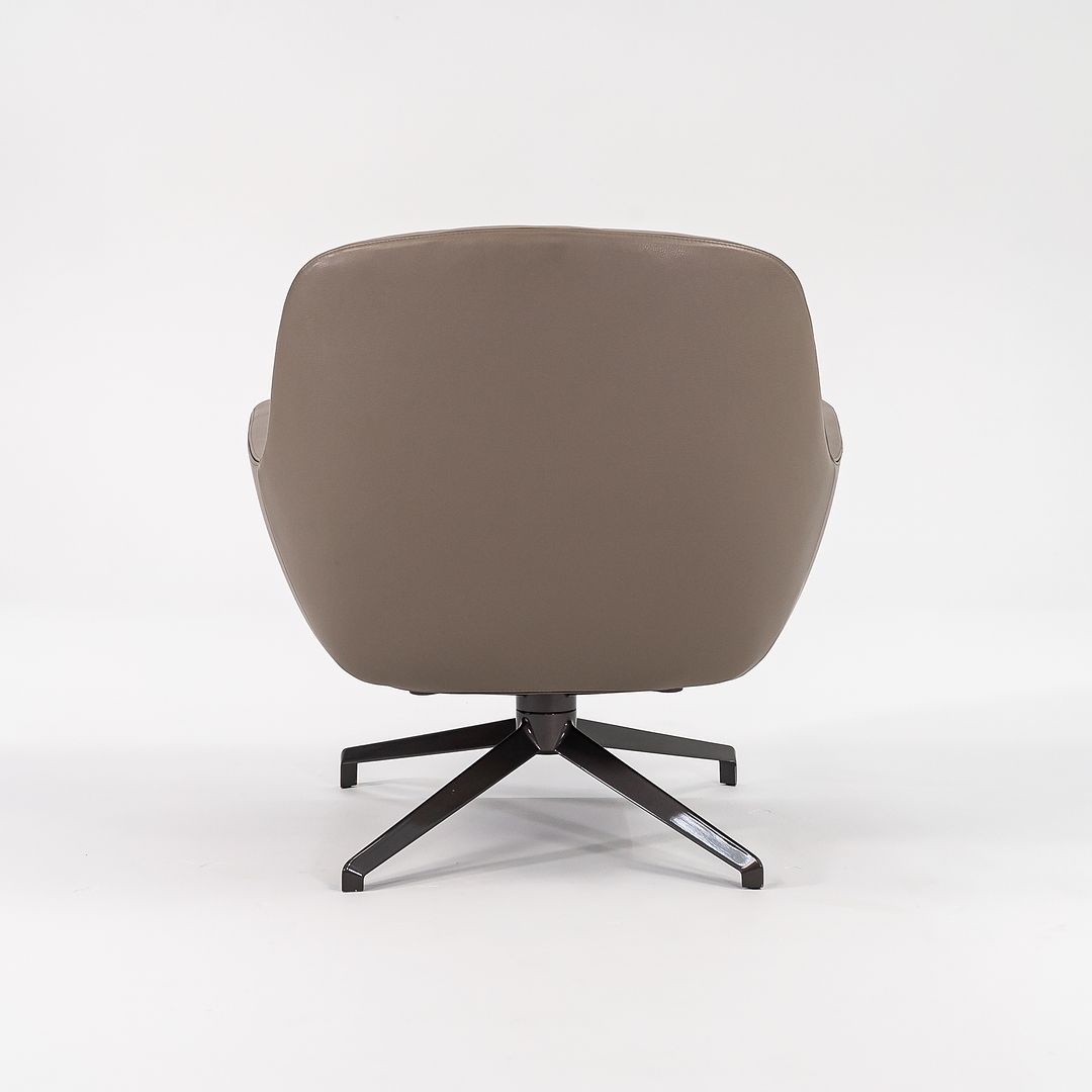 2020 Jensen Chair by Rodolfo Dordoni for MInotti in Grey / Beige Leather