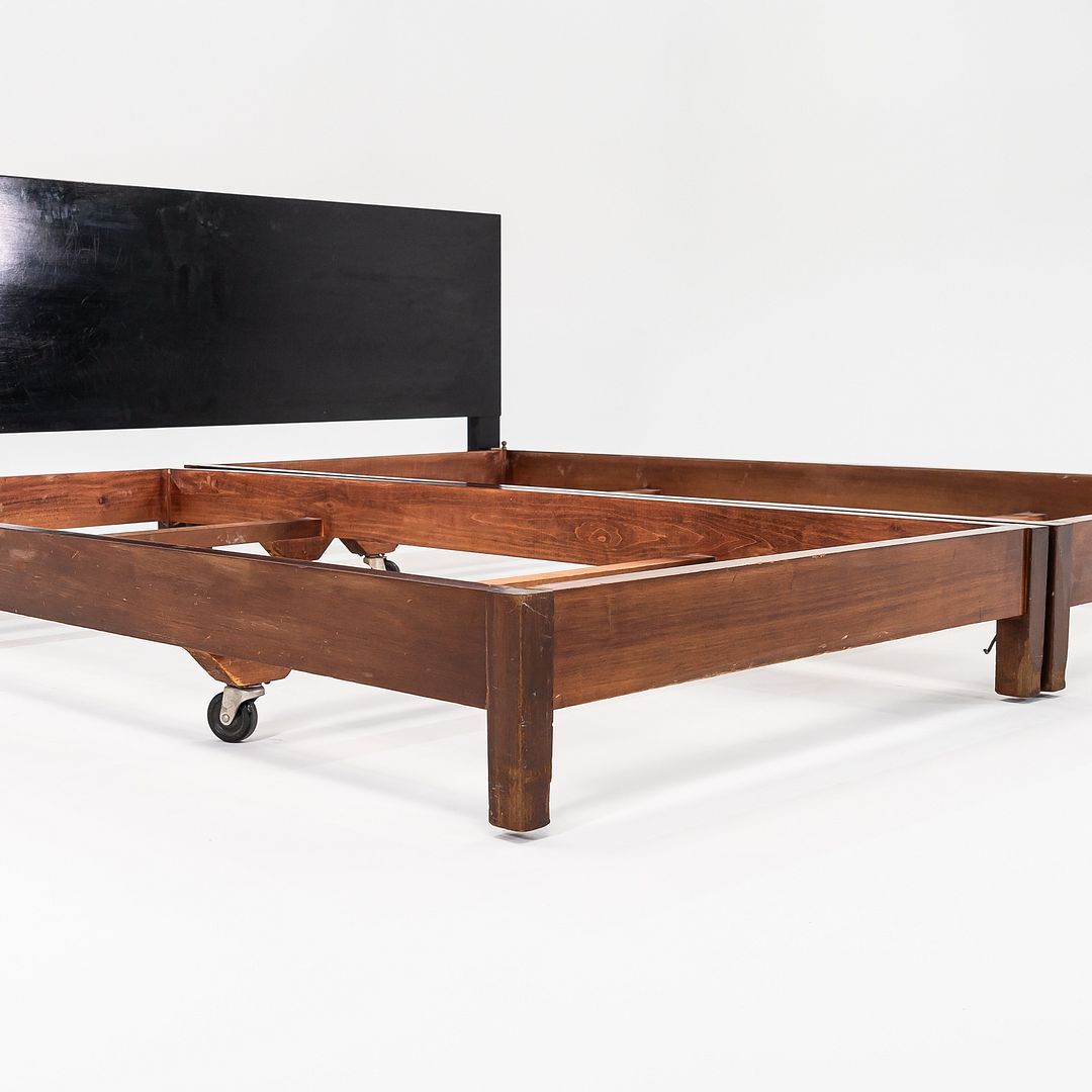 1950s George Nelson for Herman Miller King Headboard with 2x Twin Bed Frames