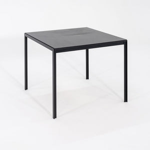 1950s Florence Knoll T Angle Square Dining Table with Black Laminate / Formica Top