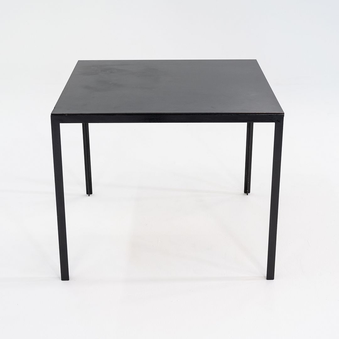 1950s Florence Knoll T Angle Square Dining Table with Black Laminate / Formica Top