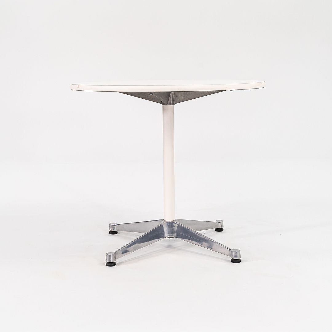 2000s Herman Miller Eames Polished Aluminum Contract Base Table with 30 inch top