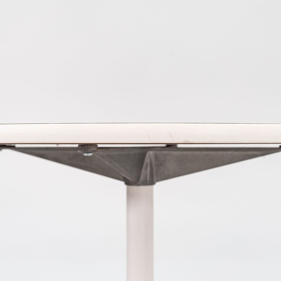 2000s Herman Miller Eames Polished Aluminum Contract Base Table with 30 inch top