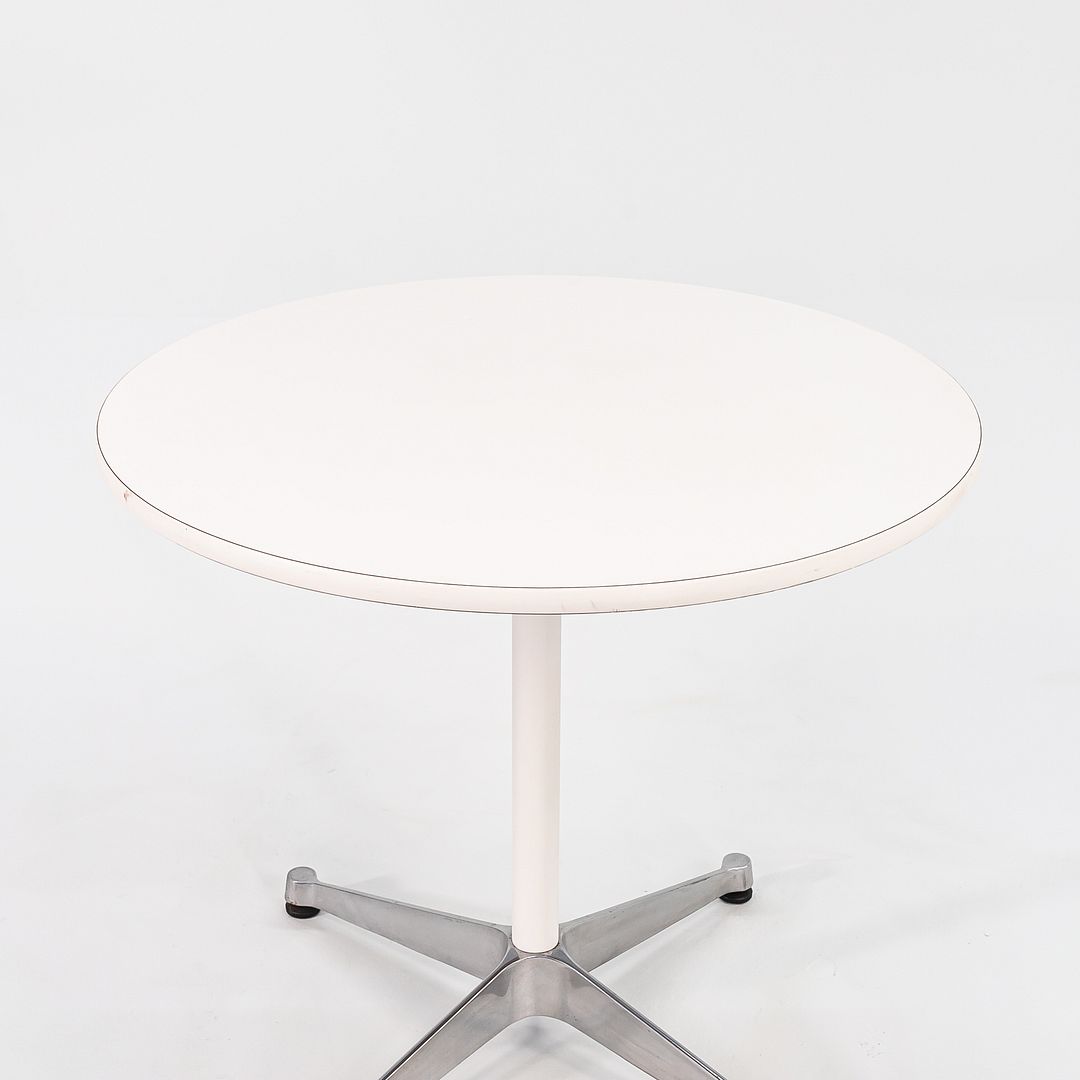 2000s Herman Miller Eames Polished Aluminum Contract Base Table with 30 inch top