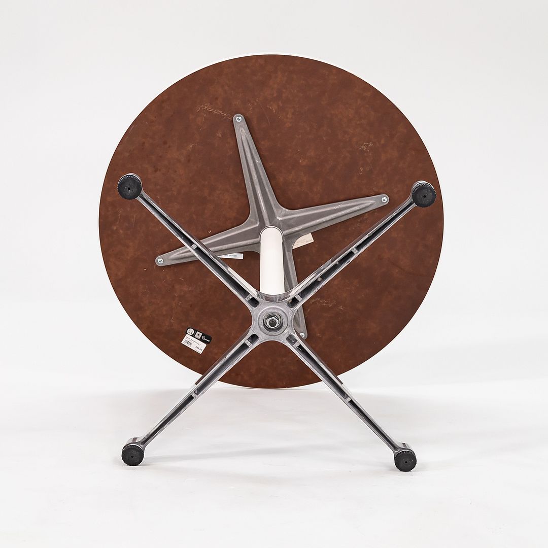 2000s Herman Miller Eames Polished Aluminum Contract Base Table with 30 inch top