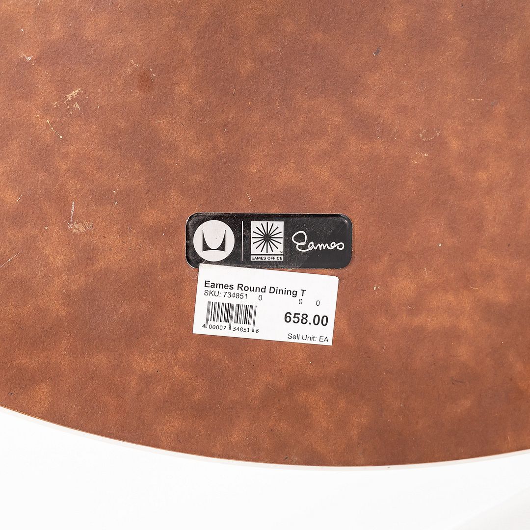 2000s Herman Miller Eames Polished Aluminum Contract Base Table with 30 inch top