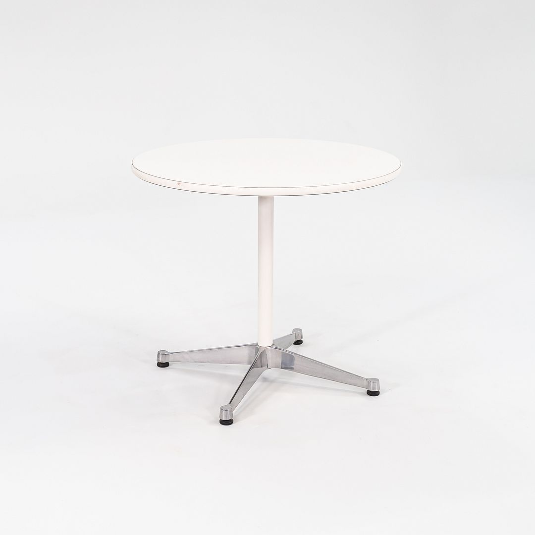 2000s Herman Miller Eames Polished Aluminum Contract Base Table with 30 inch top