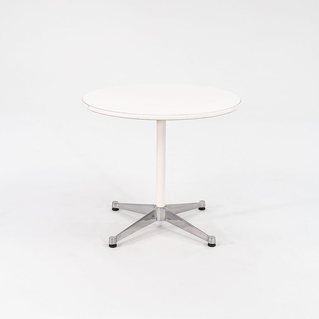 2000s Herman Miller Eames Polished Aluminum Contract Base Table with 30 inch top
