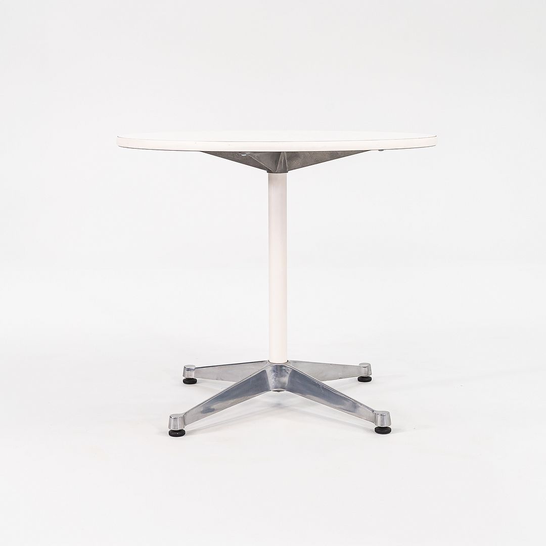 2000s Herman Miller Eames Polished Aluminum Contract Base Table with 30 inch top