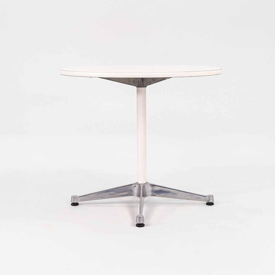 2000s Herman Miller Eames Polished Aluminum Contract Base Table with 30 inch top