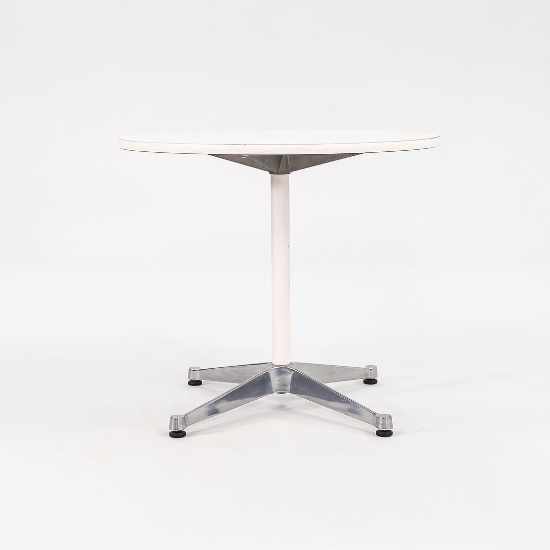 2000s Herman Miller Eames Polished Aluminum Contract Base Table with 30 inch top