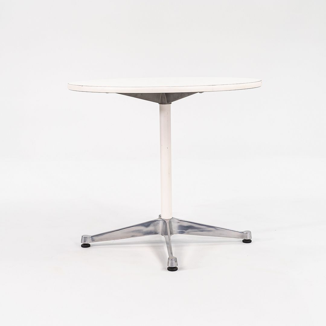 2000s Herman Miller Eames Polished Aluminum Contract Base Table with 30 inch top