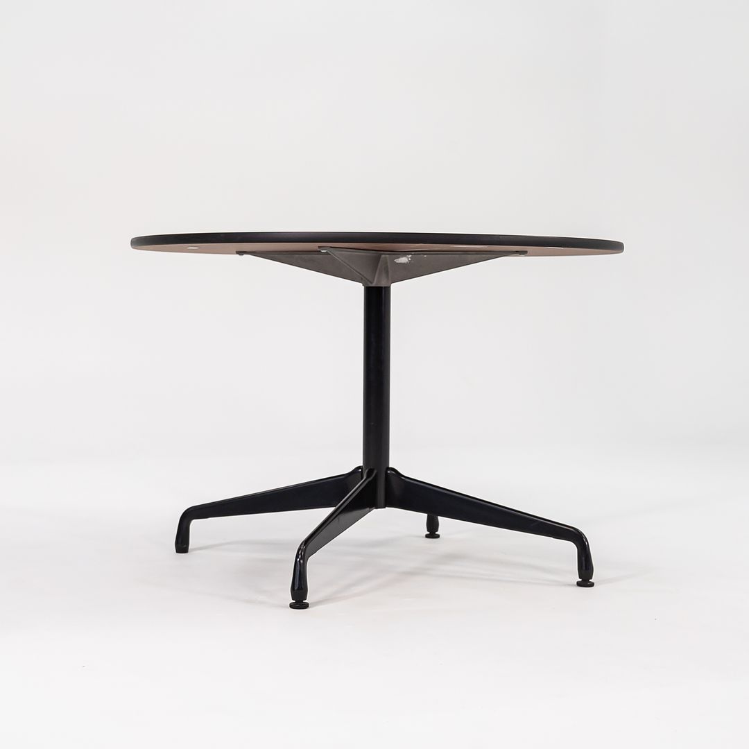 2011 Herman Miller Eames Contract Dining / Cafe Table with 42 inch Round Faux Oak Top 2x Available