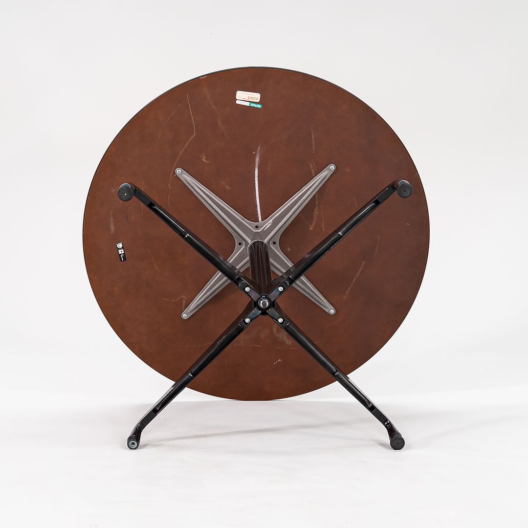 2011 Herman Miller Eames Contract Dining / Cafe Table with 42 inch Round Faux Oak Top 2x Available