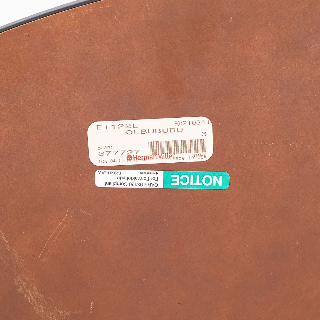 2011 Herman Miller Eames Contract Dining / Cafe Table with 42 inch Round Faux Oak Top 2x Available