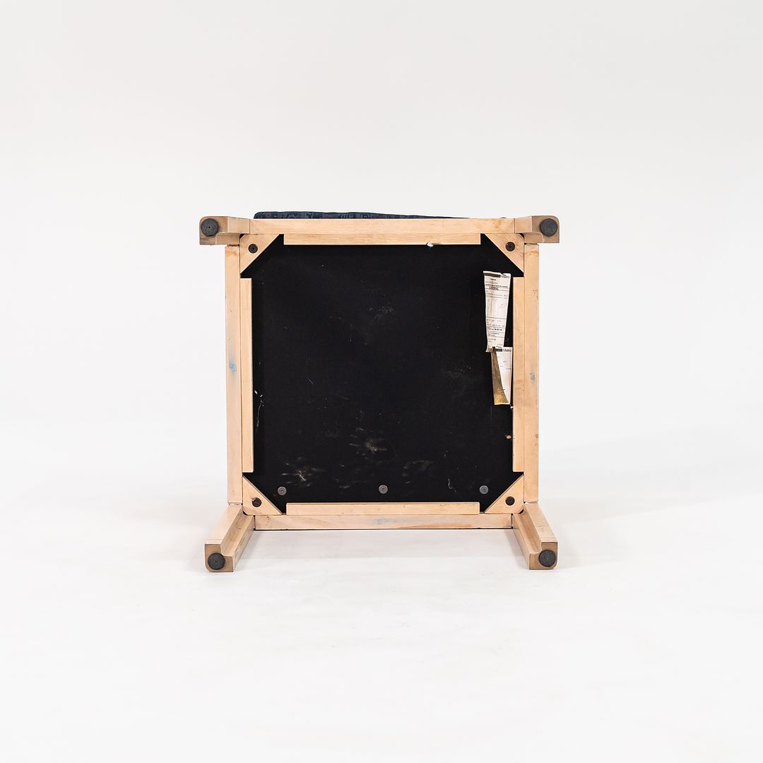 1988 Cube Armchair by Brian Kane for Metropolitan Furniture in Maple and Blue Fabric 3x Available