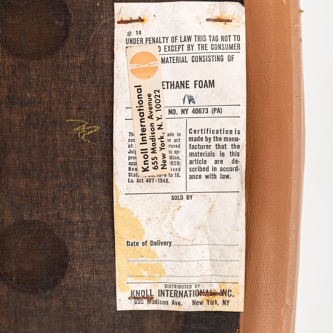 1979 Saarinen Executive Chair, Model 68S by Eero Saarinen for Knoll in Tan Leather