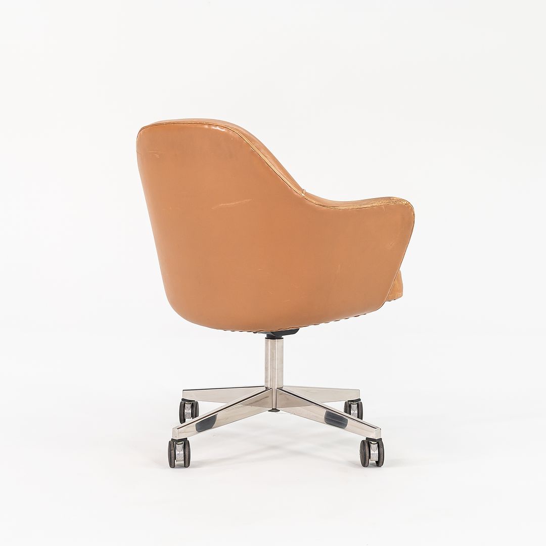 1979 Saarinen Executive Chair, Model 68S by Eero Saarinen for Knoll in Tan Leather