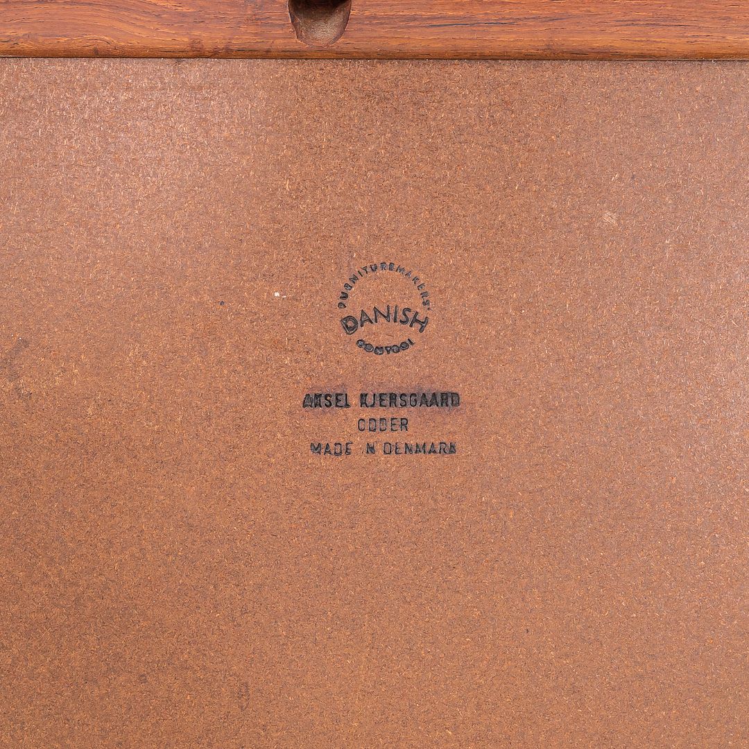 1960s Aksel Kjersgaard Danish Rectangular Wall Mirror in Teak 27 x 40 Inches