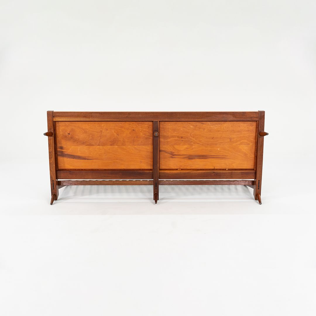1950s Three Seat Slatted Settee Sofa by George Nakashima in Black Walnut