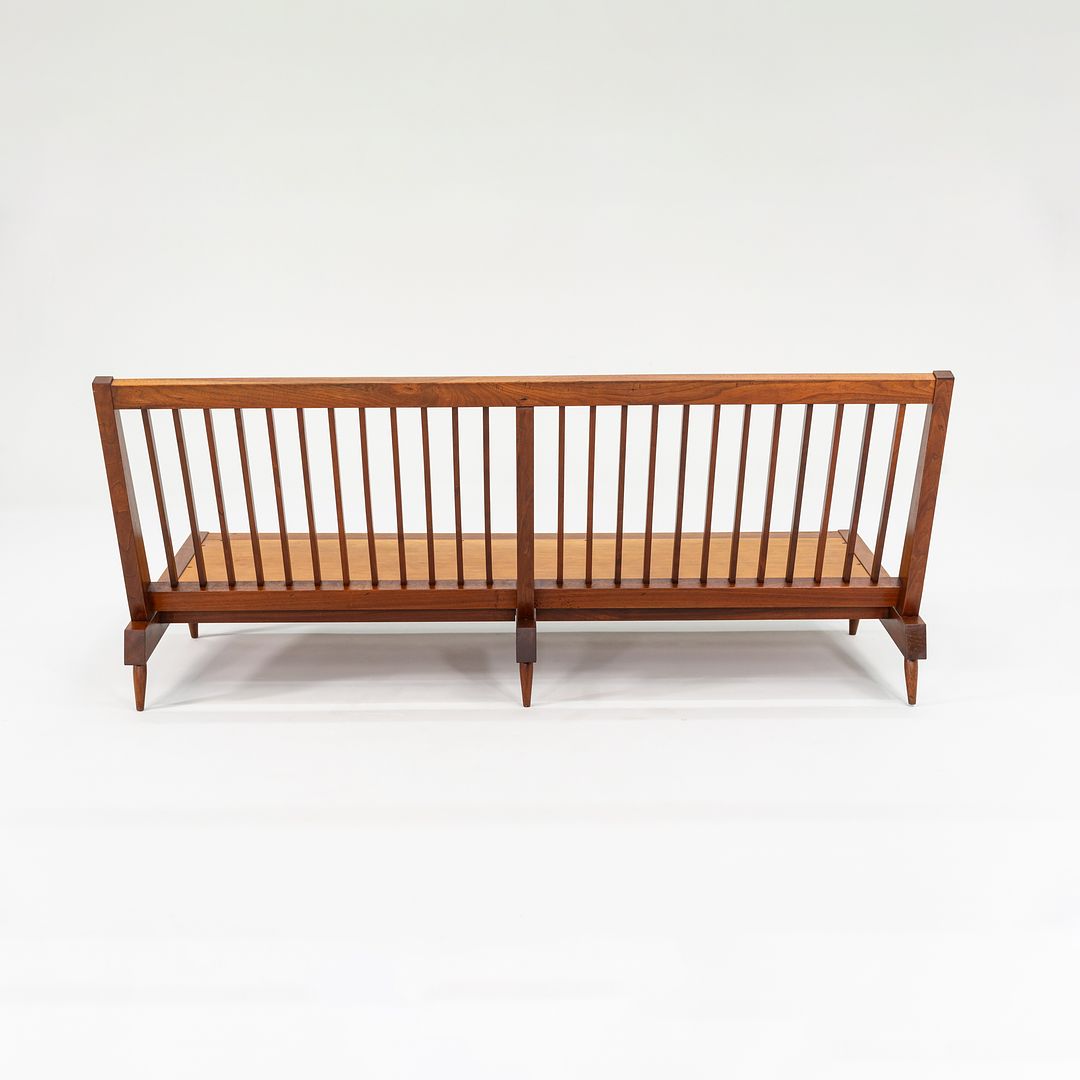 1950s Three Seat Slatted Settee Sofa by George Nakashima in Black Walnut