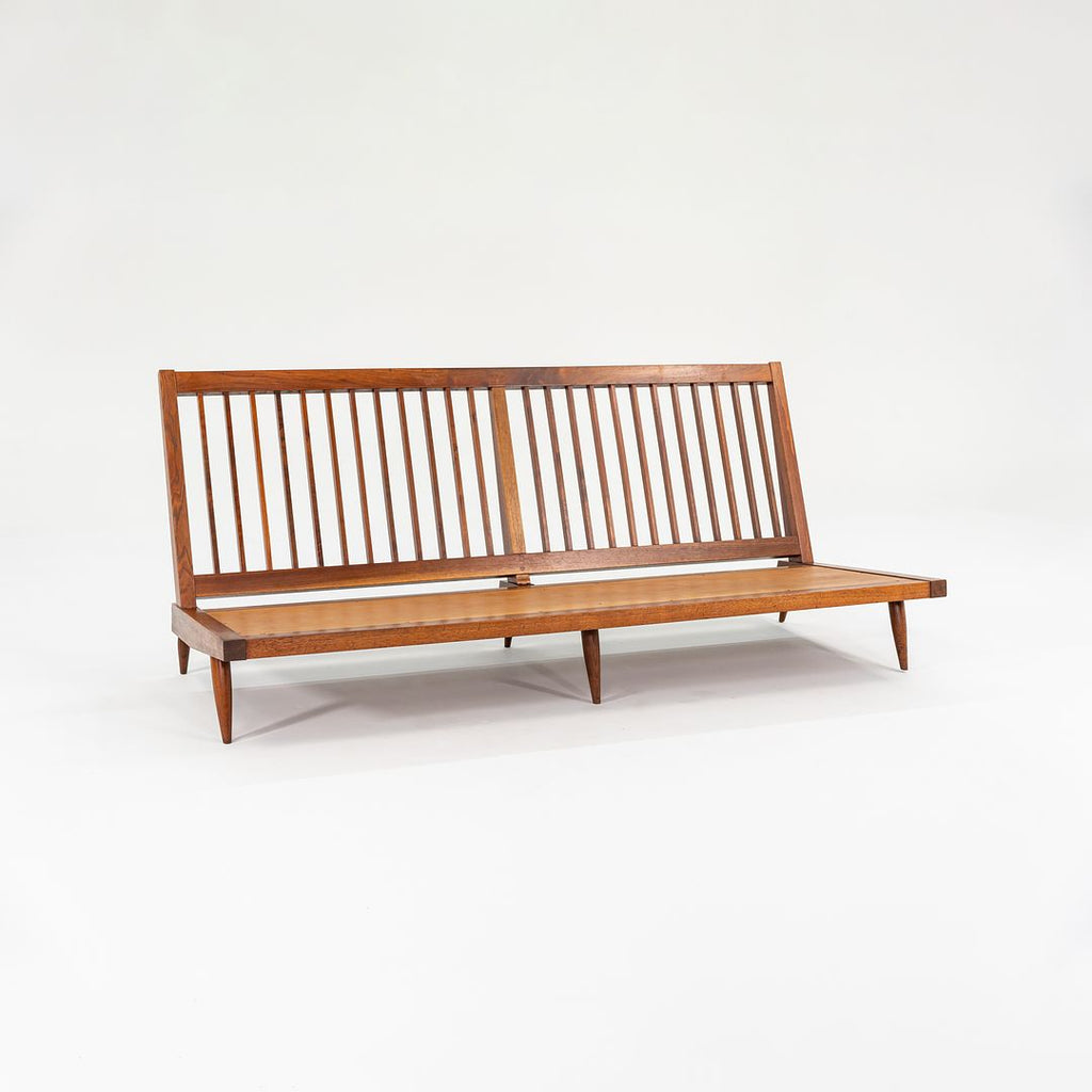 1950s Three Seat Slatted Settee Sofa by George Nakashima in Black Walnut