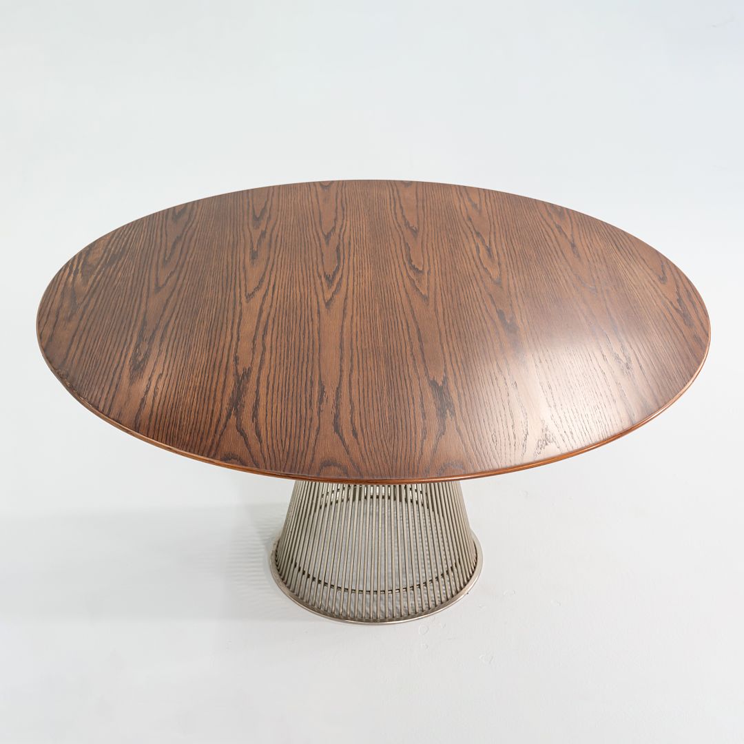 1960s Warren Platner for Knoll Dining Table with 54" Oak Top Model 3716T