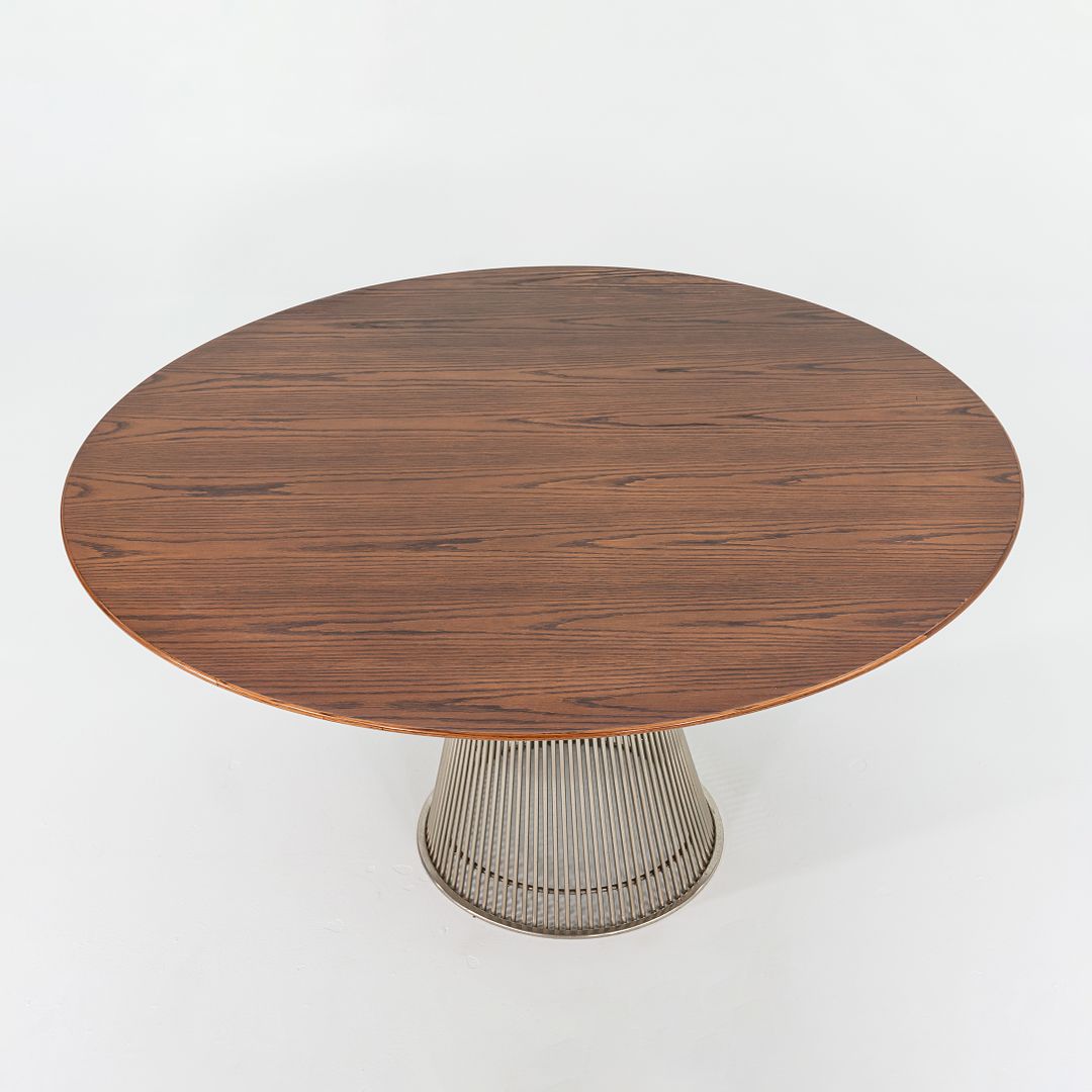 1960s Warren Platner for Knoll Dining Table with 54" Oak Top Model 3716T