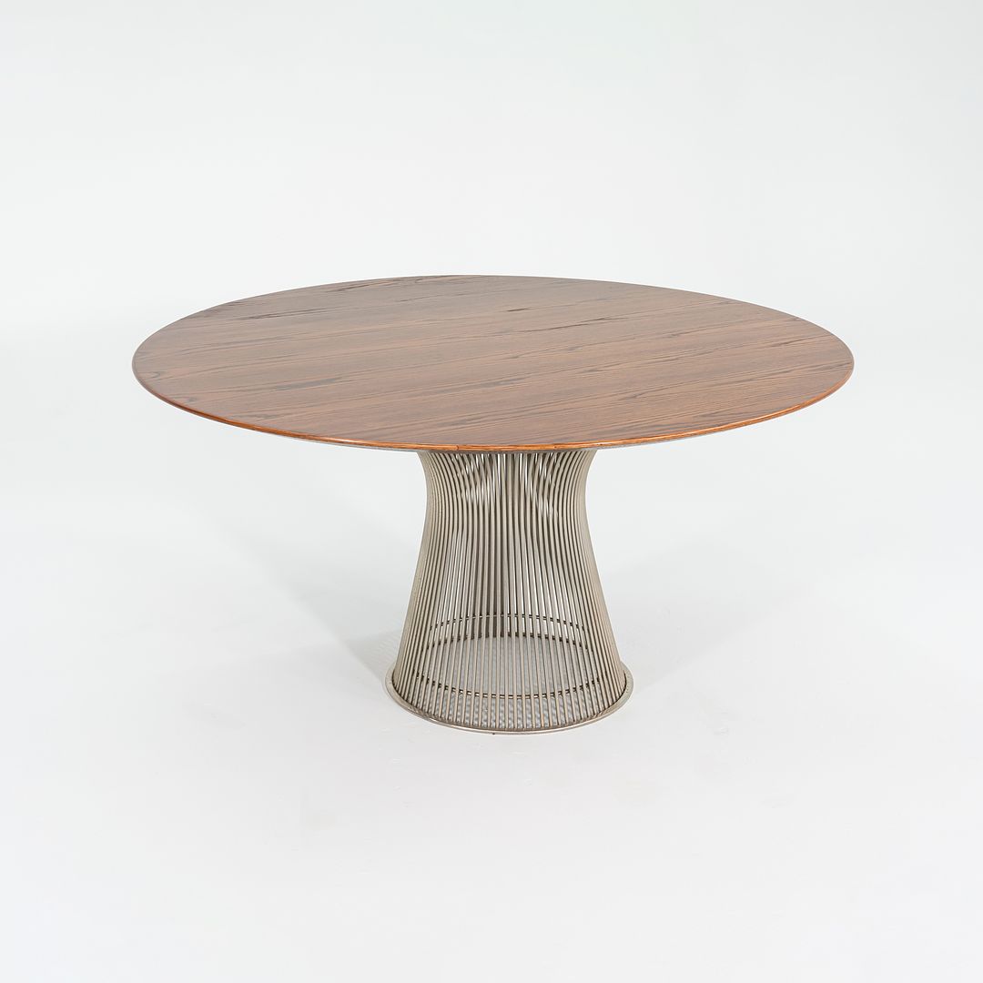 1960s Warren Platner for Knoll Dining Table with 54" Oak Top Model 3716T