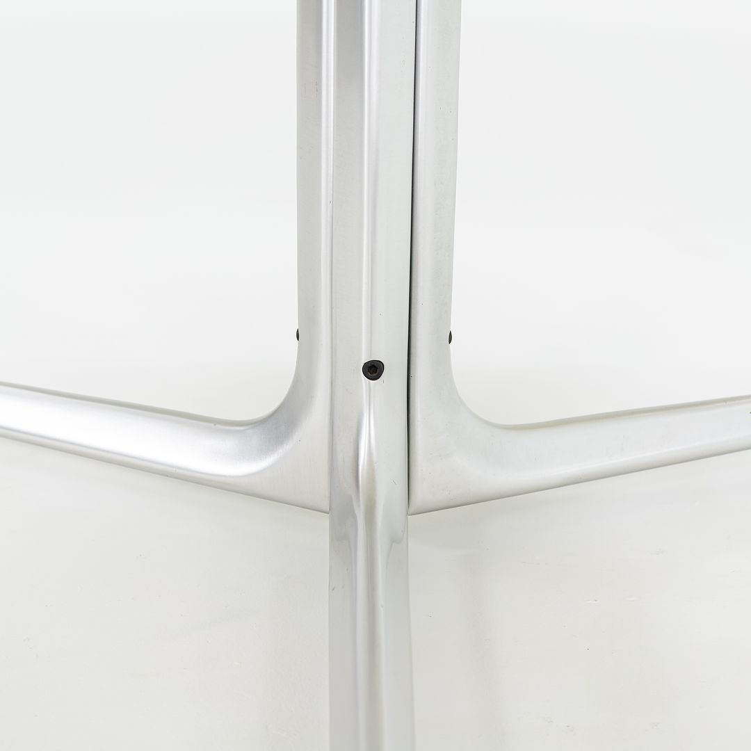 1968 T105 Dining Table by Preben Fabricius and Jorgen Kastholm for Kill International in White Marble and Aluminum