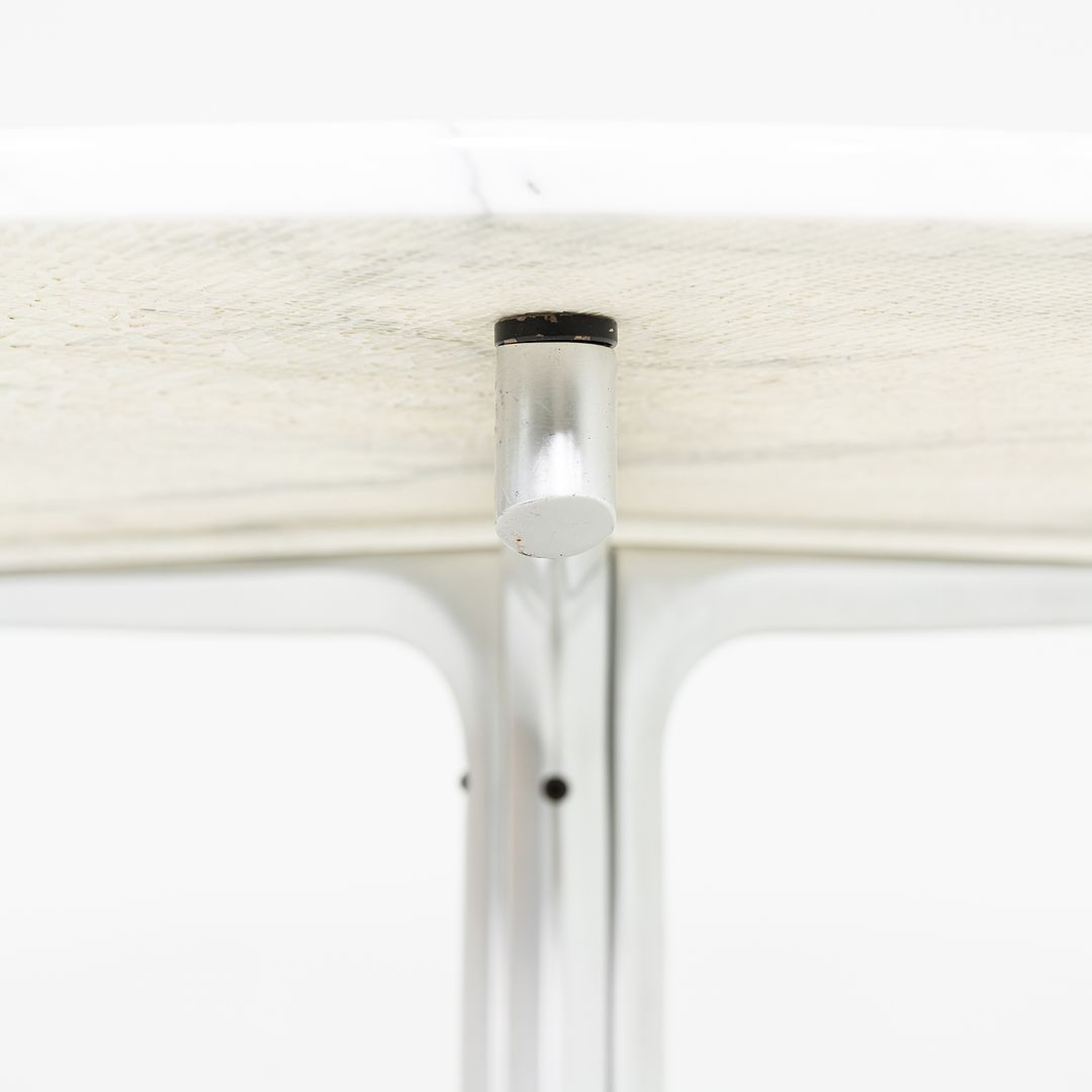 1968 T105 Dining Table by Preben Fabricius and Jorgen Kastholm for Kill International in White Marble and Aluminum