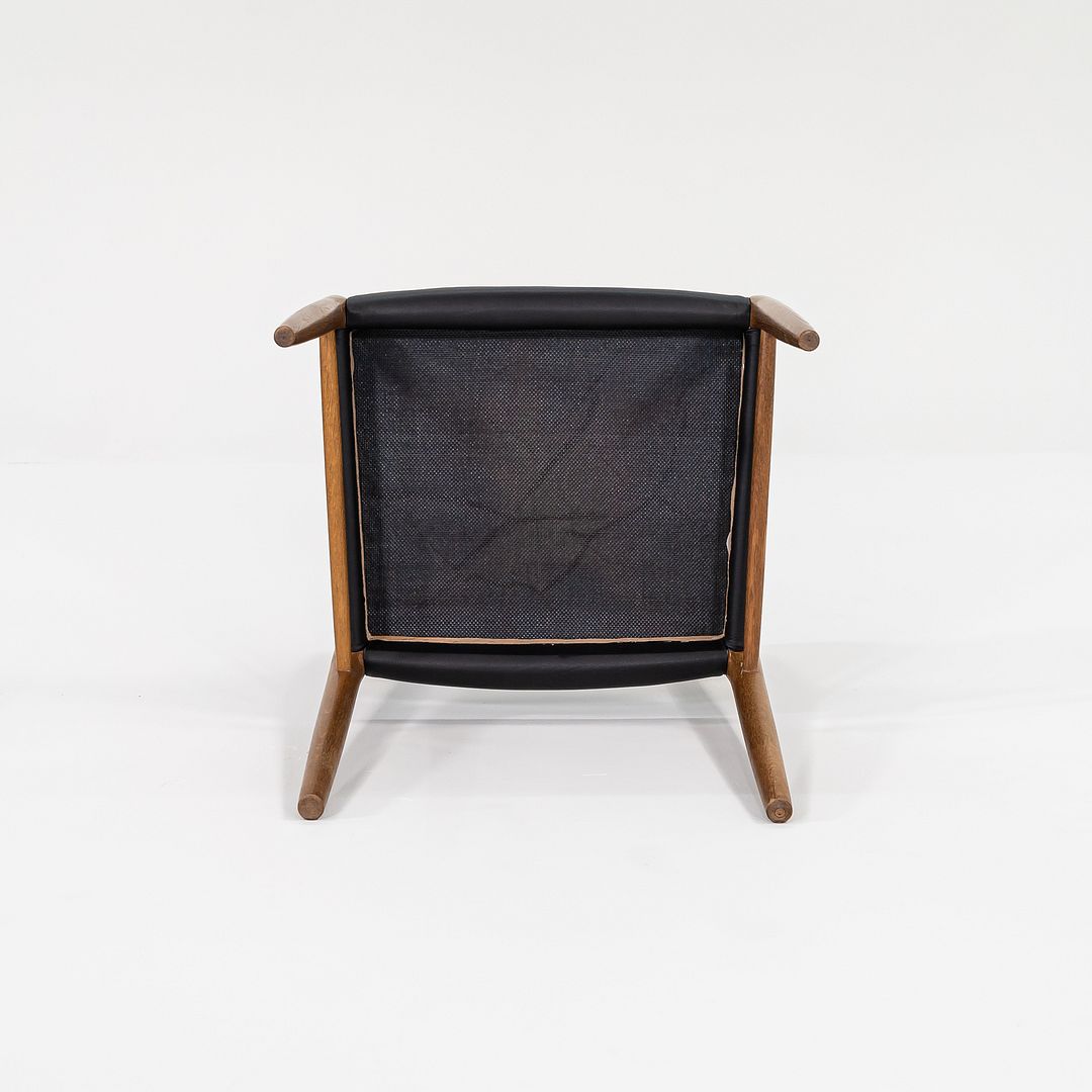 C. 1960s Pair of Niels Moller for JL Moller Model 75 Dining Chairs Oak & Leather