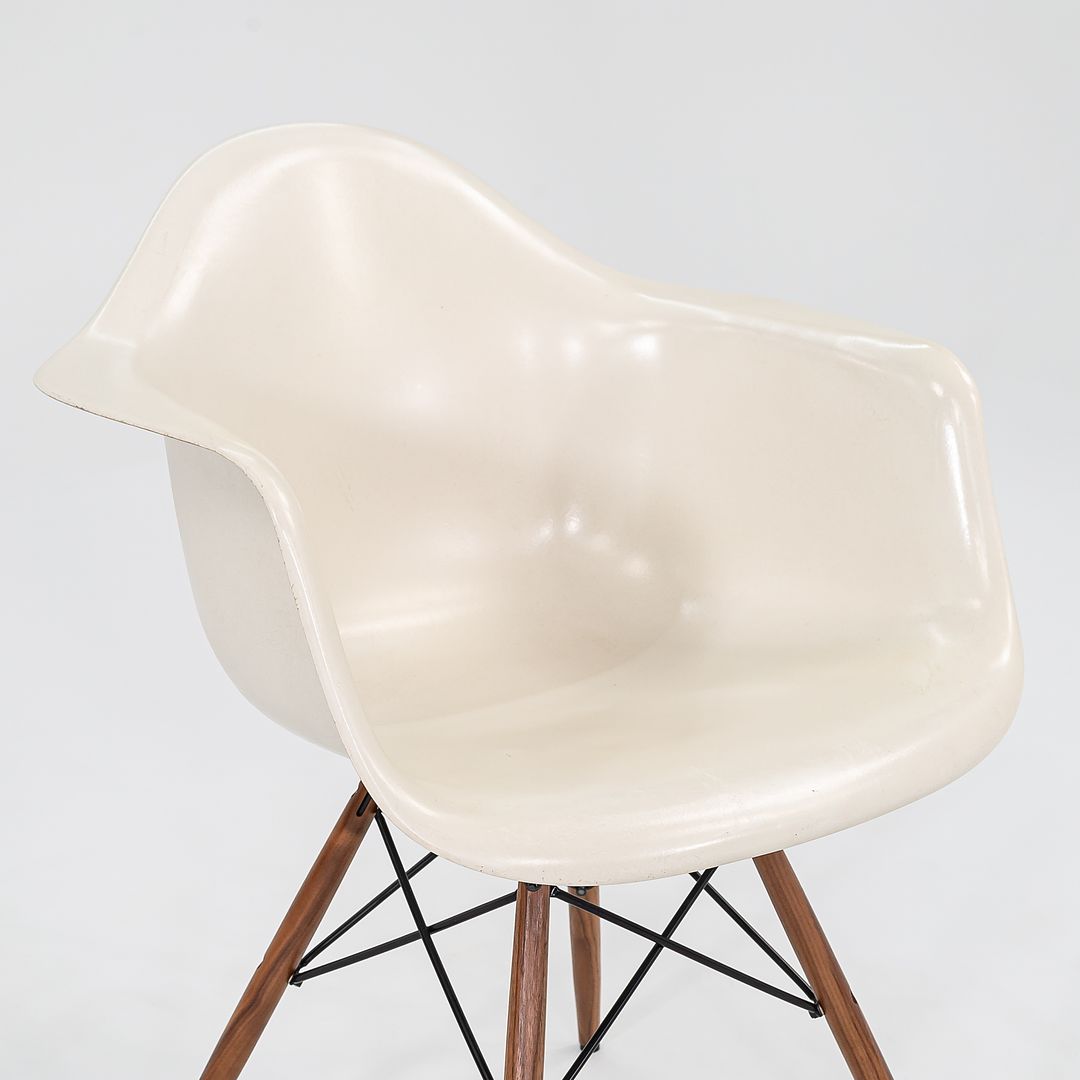 2016 DFAW Armchair by Charles and Ray Eames for Herman Miller in Parchment Fiberglass and Walnut 2x Available
