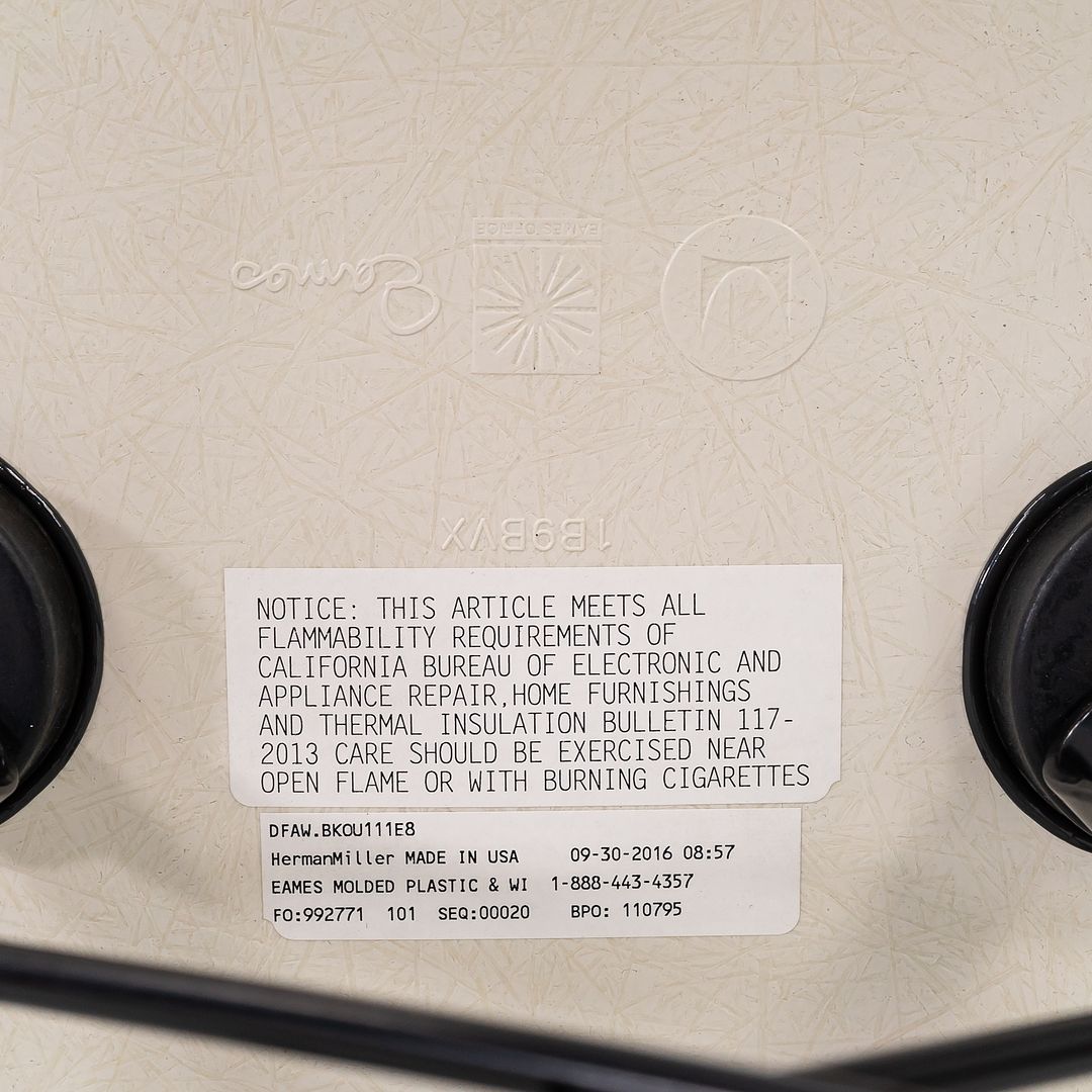 2016 DFAW Armchair by Charles and Ray Eames for Herman Miller in Parchment Fiberglass and Walnut 2x Available