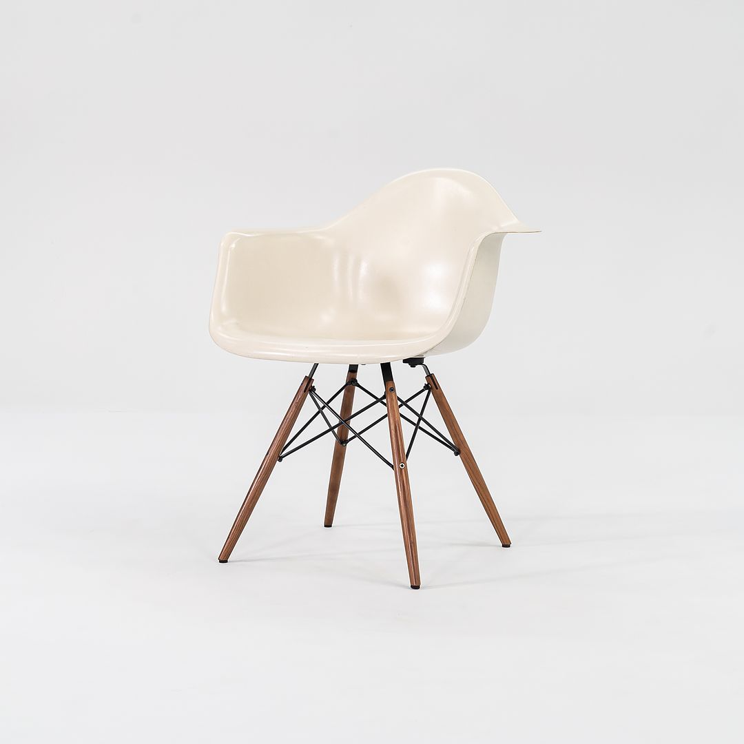 2016 DFAW Armchair by Charles and Ray Eames for Herman Miller in Parchment Fiberglass and Walnut 2x Available