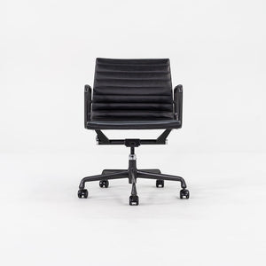 2012 Aluminum Group Management Desk Chair by Charles and Ray Eames for Herman Miller in Black Leather with Grey Frames Sets Available