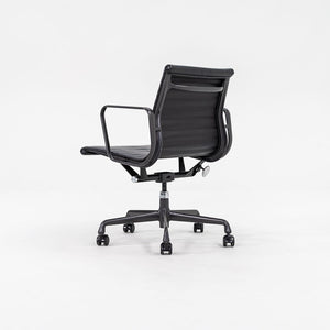 2012 Aluminum Group Management Desk Chair by Charles and Ray Eames for Herman Miller in Black Leather with Grey Frames Sets Available