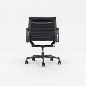 2012 Aluminum Group Management Desk Chair by Charles and Ray Eames for Herman Miller in Black Leather with Grey Frames Sets Available